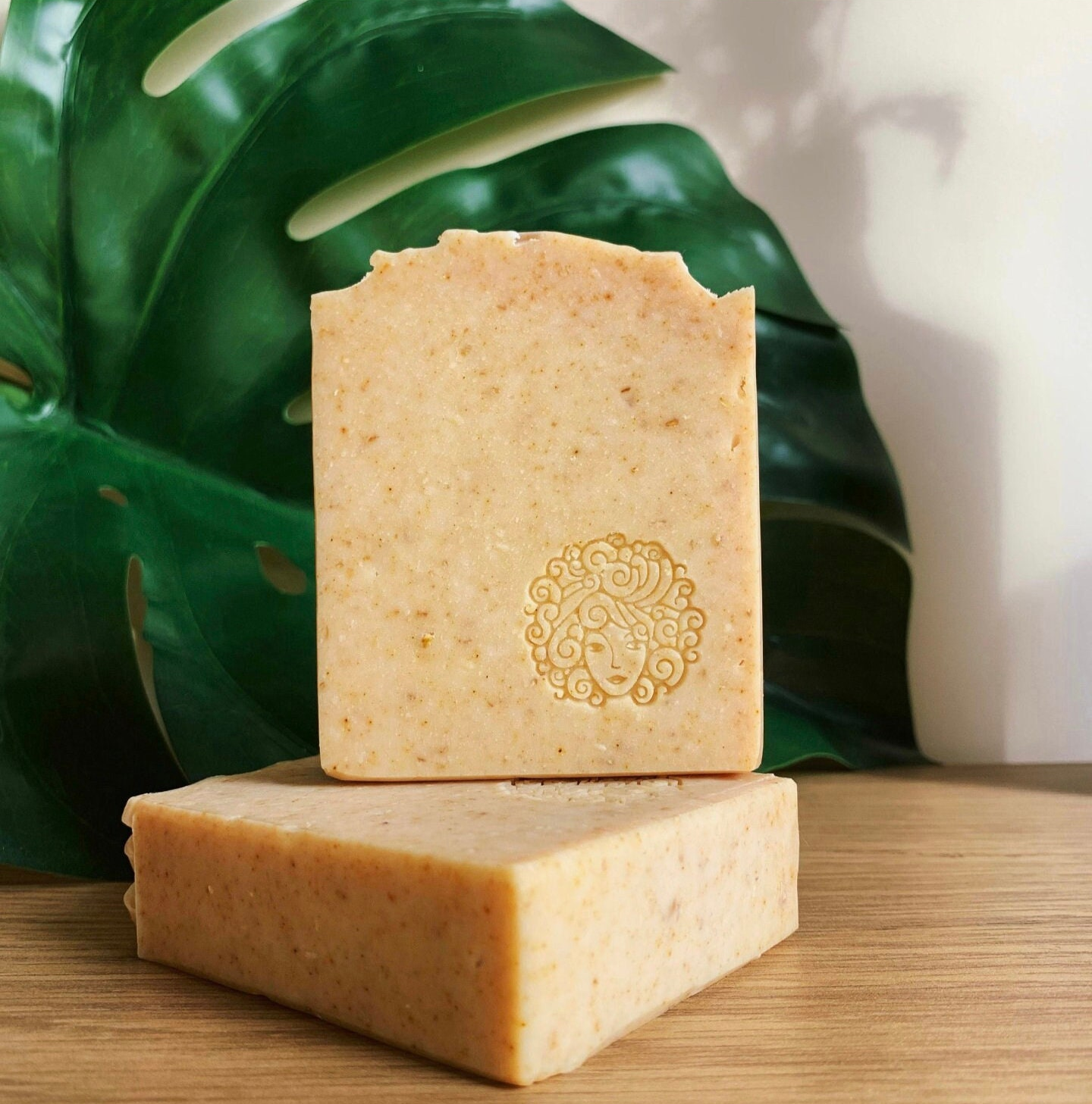 Radiate soap bar made with turmeric and colloidal oats