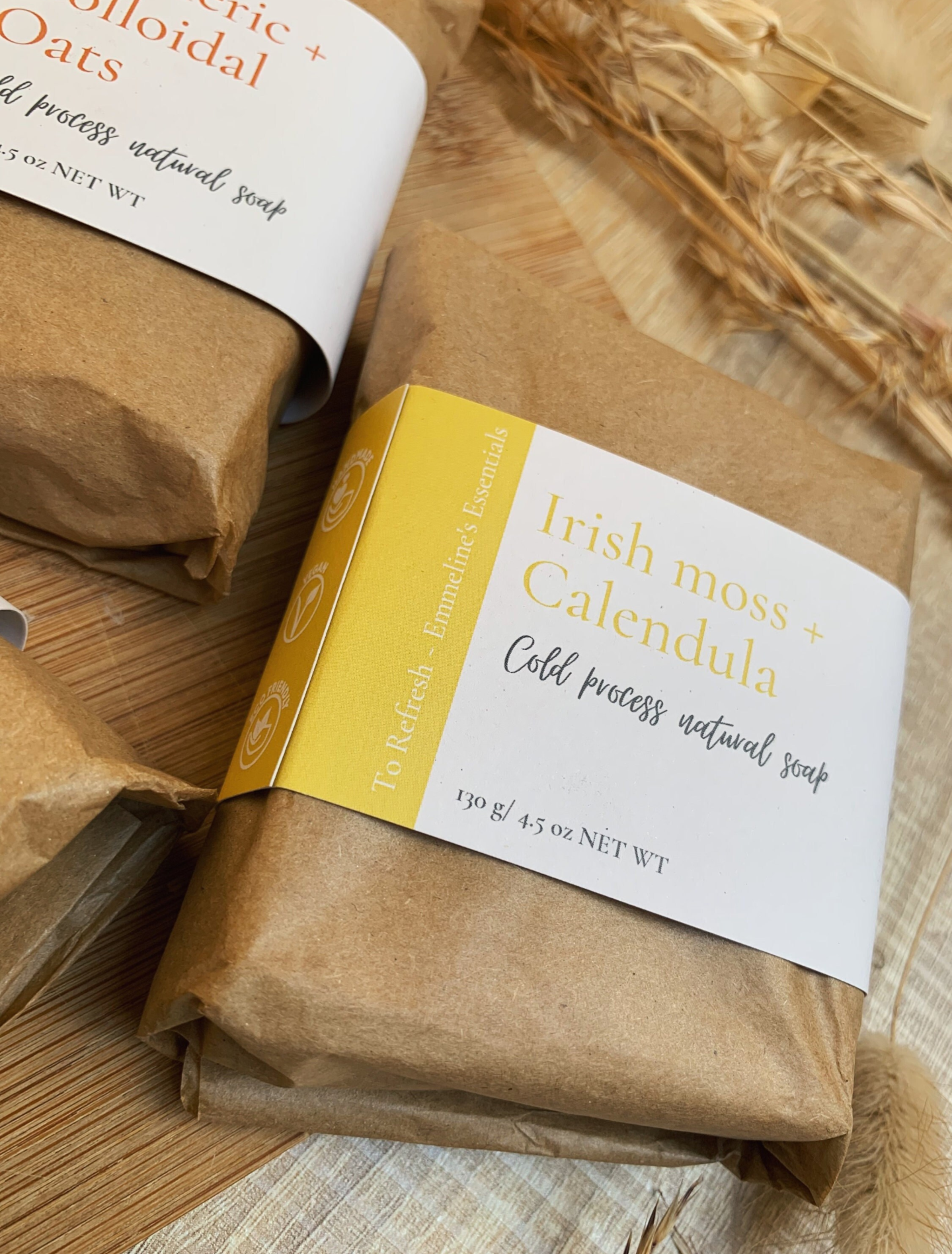 Refresh soap bar made with seamoss and calendula